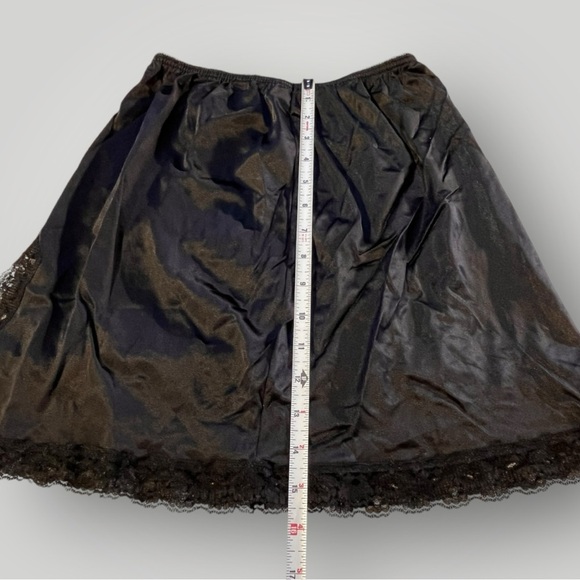 Vintage Black 100% Antron Nylon Mini Skirt Slip - Picture 14 of 14